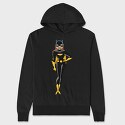 Cartoon Retro Batman 6, Hanorac Oversize Barbati (Unisex)