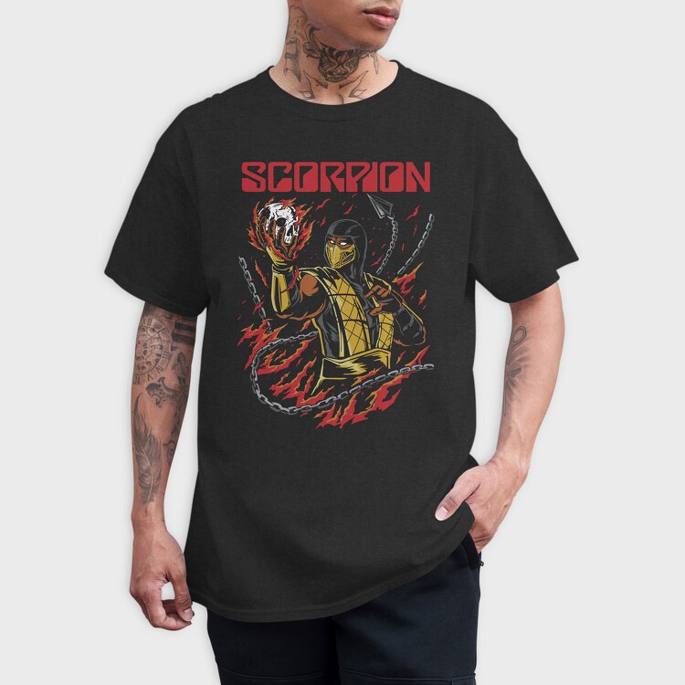 Scorpion Mortal Kombat, Tricou Barbati (Unisex)