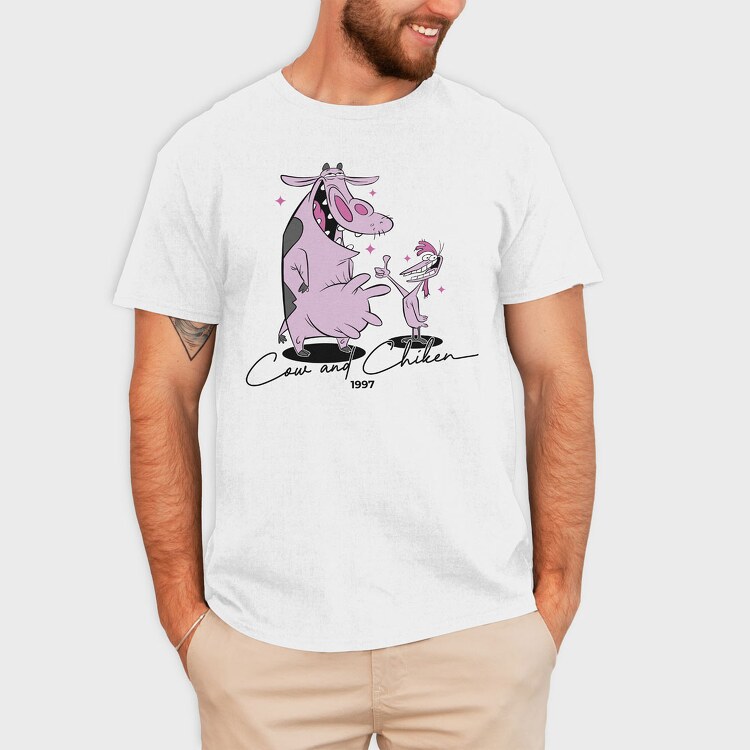 Cow and Chiken, Tricou Barbati (Unisex)