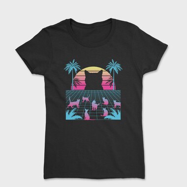 Cat Vaporwave, Tricou Femei