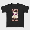 Cats Make Me Happy Coffee, Tricou Copii
