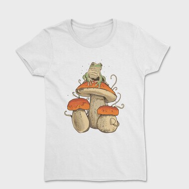 Cottagecore Mushroom Frog, Tricou Femei