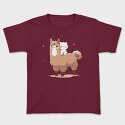 Cute Lama and Cat, Tricou Copii