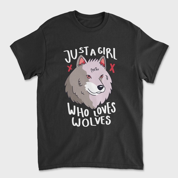 Girl Who Loves Wolves, Tricou Barbati (Unisex)