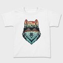 Hand Draw Landscape Wolf, Tricou Copii