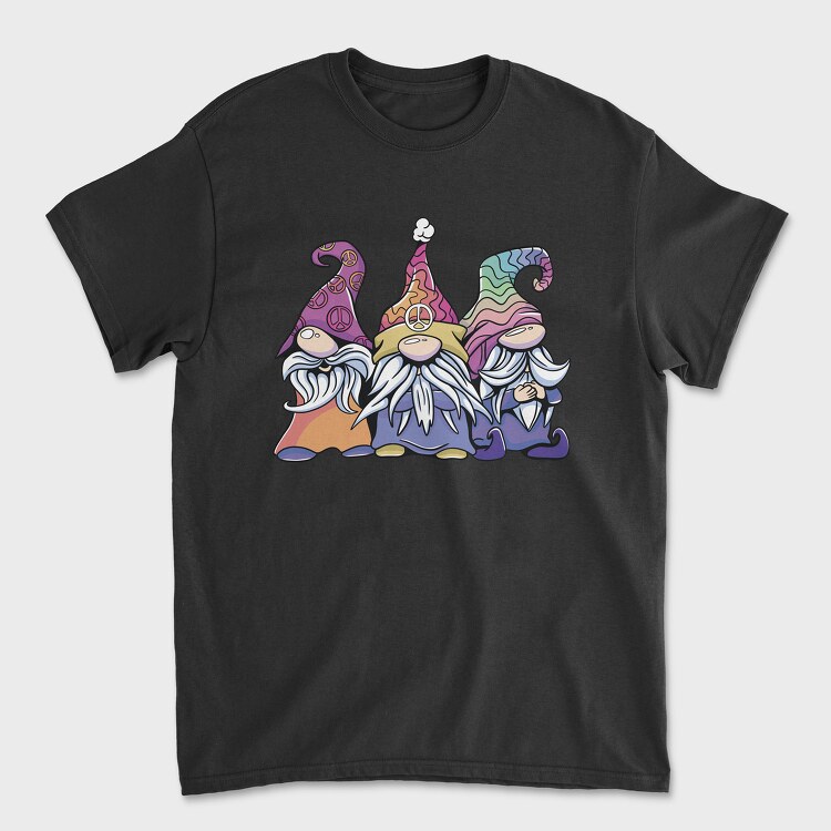 Hippie Gnomes Pastel, Tricou Barbati (Unisex)