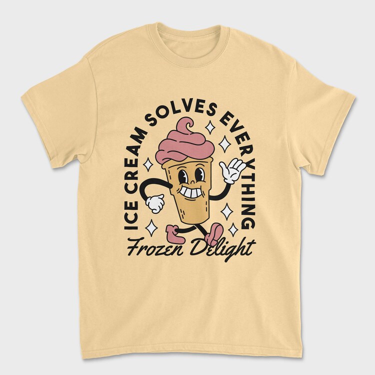 Ice Cream Solves Everything, Tricou Barbati (Unisex)
