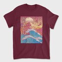 Japanese Vaporwave Big Wave, Tricou Barbati (Unisex)