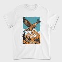 Steppe Eagle Flying, Tricou Barbati (Unisex)