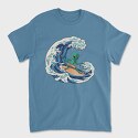 Surfing Alien, Tricou Barbati (Unisex)