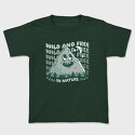 Wild and Free Mountain Cartoon, Tricou Copii