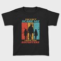 You Cant Scare Me I Have Two Daughters Silhouette, Tricou Copii