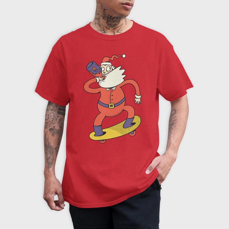 Skating Santa Juice, Tricou Barbati (Unisex)