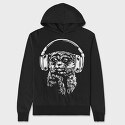 Headphones Meerkat, Hanorac Oversize Barbati (Unisex)