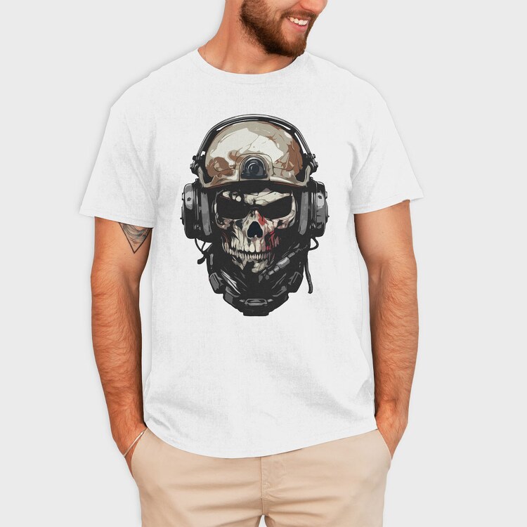 Military Skull, Tricou Barbati (Unisex)