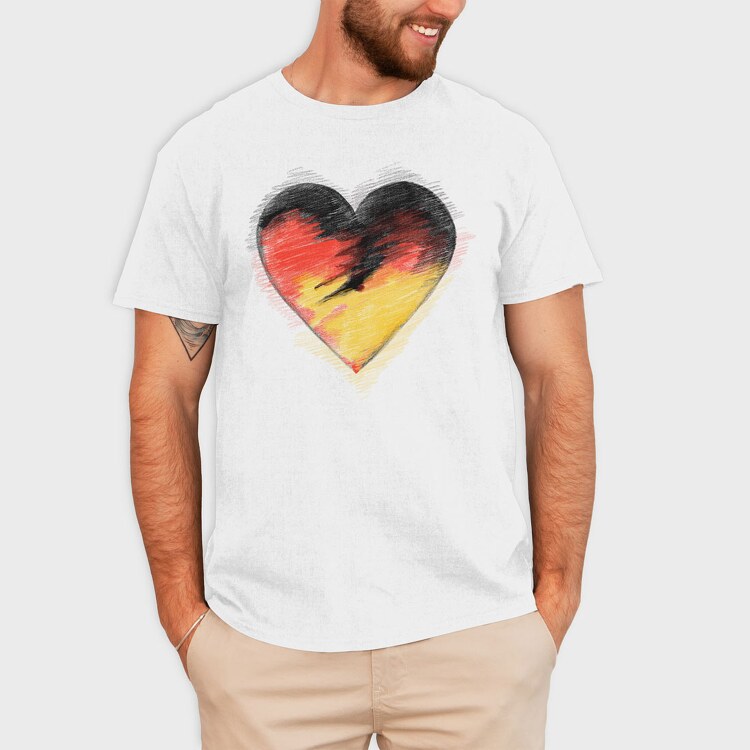 Heart Handdrawn, Tricou Barbati (Unisex)