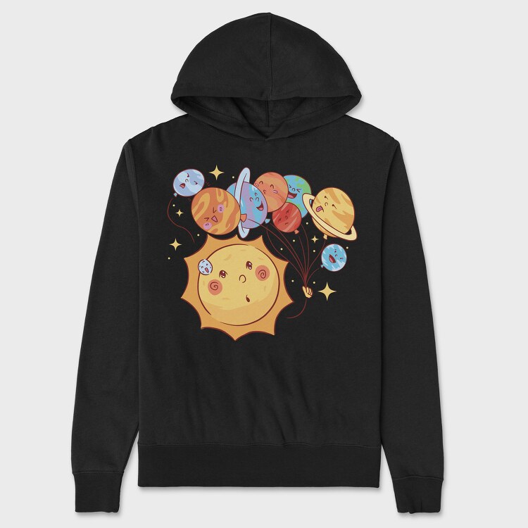 Milky Way Cartoon, Hanorac Oversize Barbati (Unisex)