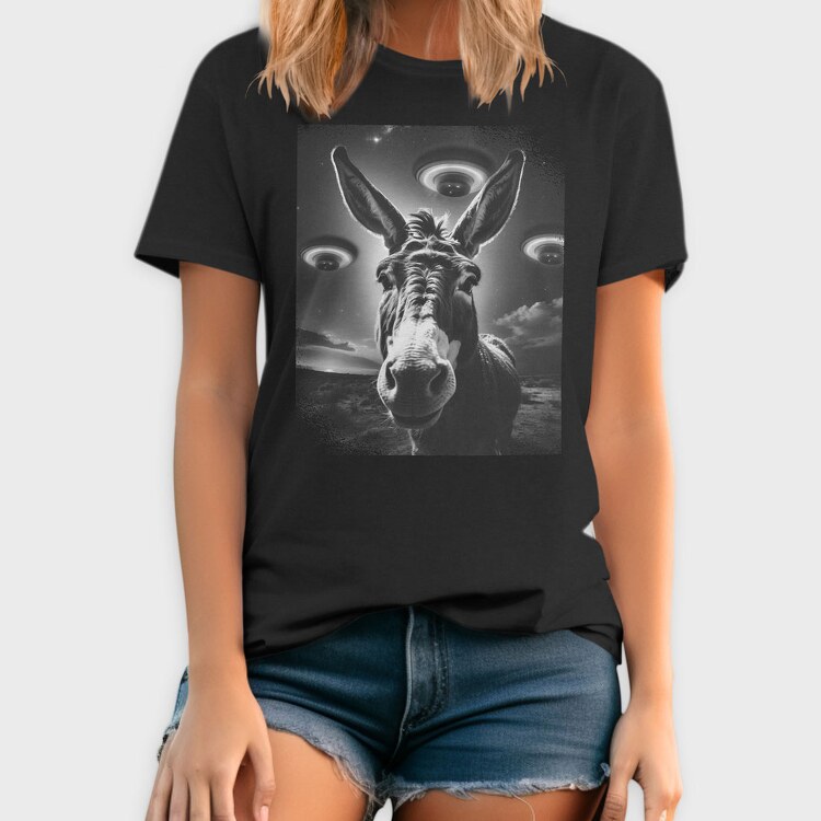 Donkey Ufo Monochrome, Tricou Barbati (Unisex)