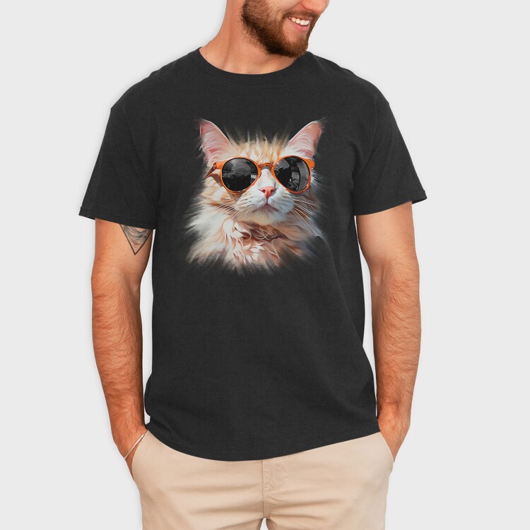 Sunglass Cat, Tricou Barbati (Unisex)