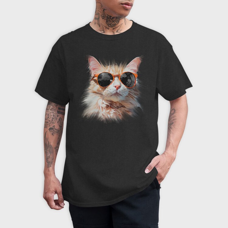 Sunglass Cat, Tricou Barbati (Unisex)