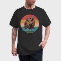 Sunset Retro Bear, Tricou Barbati (Unisex)