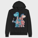 Dinosaur Family, Hanorac Oversize Barbati (Unisex)