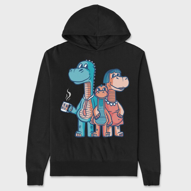 Dinosaur Family, Hanorac Oversize Barbati (Unisex)