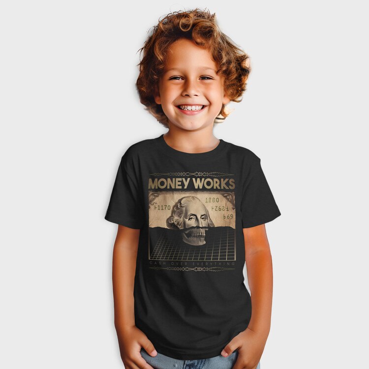Money Works Bill Skull, Tricou Copii