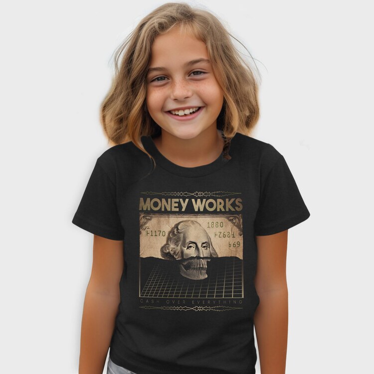 Money Works Bill Skull, Tricou Copii