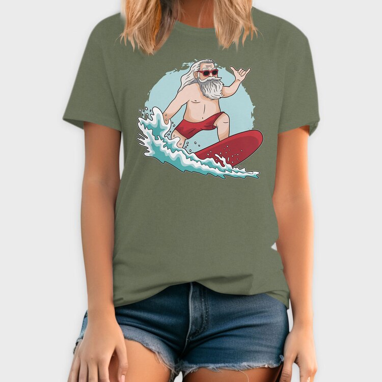 Surfing Santa, Tricou Barbati (Unisex)