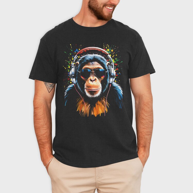 Monkey Dj, Tricou Barbati (Unisex)