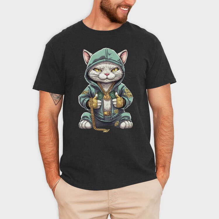 Hiphop Cat, Tricou Barbati (Unisex)