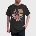 Hippie Flower Mushroom, Tricou Barbati (Unisex)