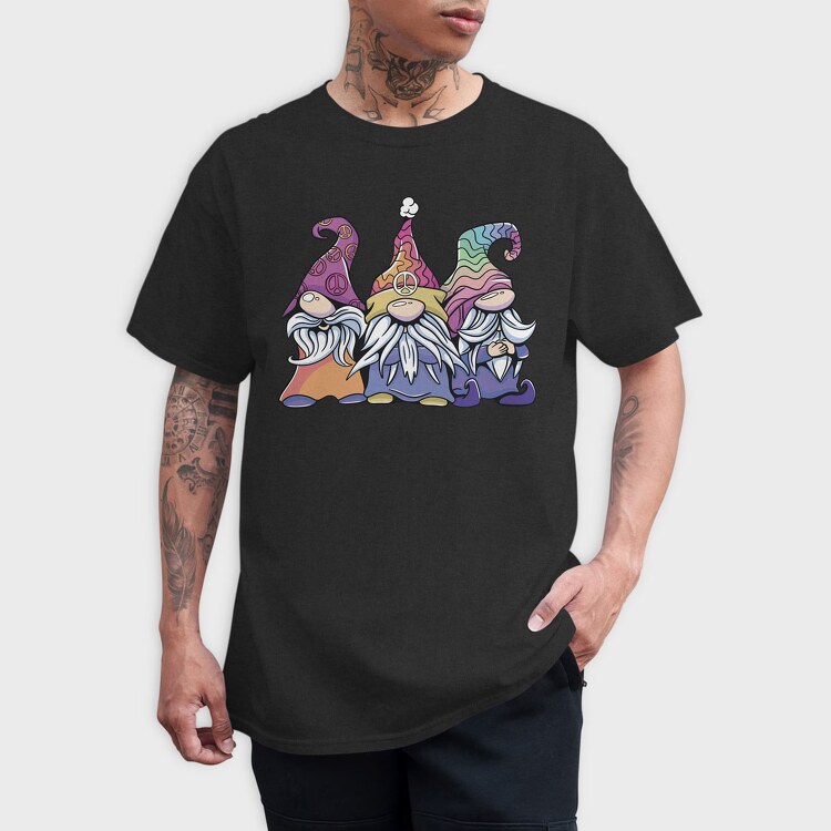 Hippie Gnomes Pastel, Tricou Barbati (Unisex)