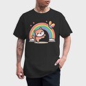 Cat Rainbow Cartoon, Tricou Barbati (Unisex)