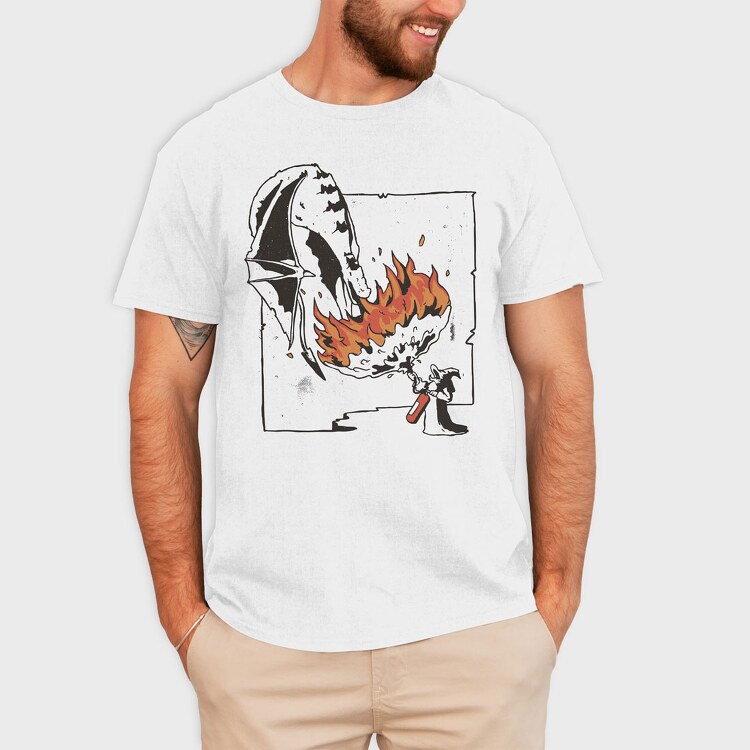Dragon Wizard Extinguisher, Tricou Barbati (Unisex)