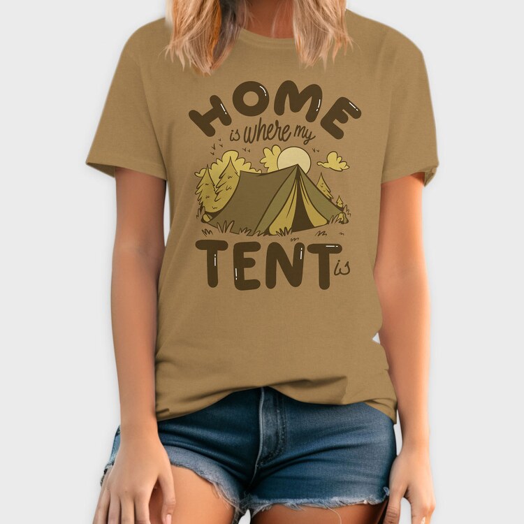 Home Is Where My Tent Is, Tricou Barbati (Unisex)