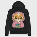 Angry Cat Coffee, Hanorac Oversize Barbati (Unisex)