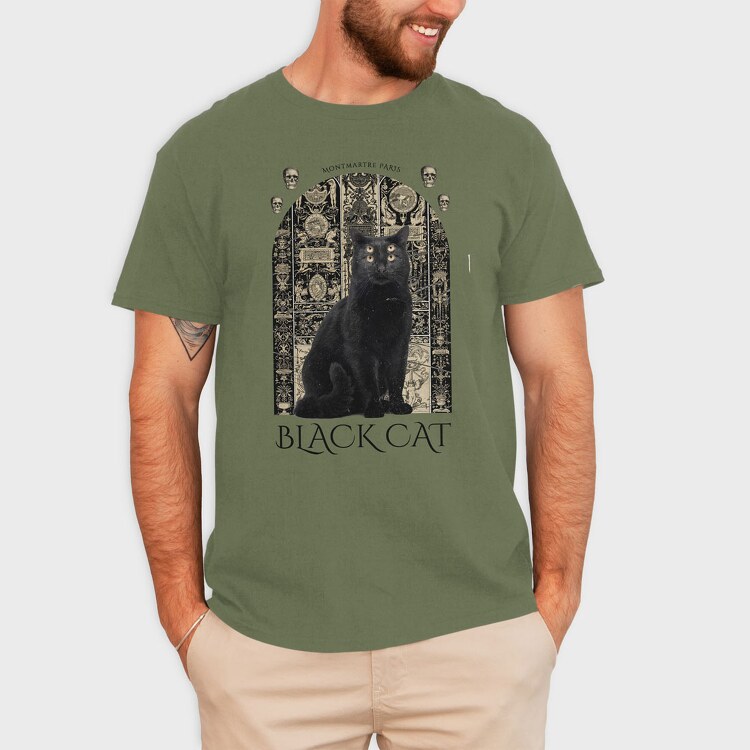 The Black Cat, Tricou Barbati (Unisex)