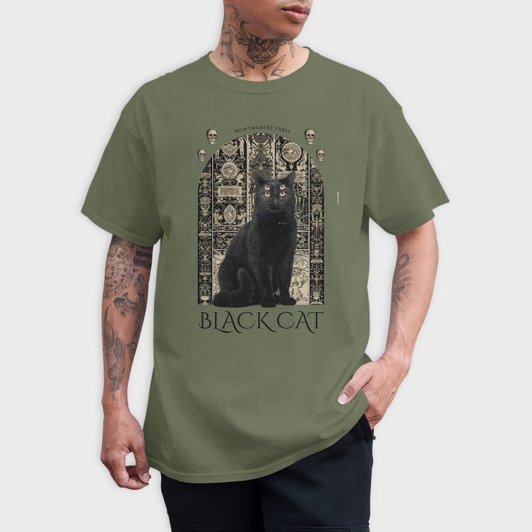 The Black Cat, Tricou Barbati (Unisex)