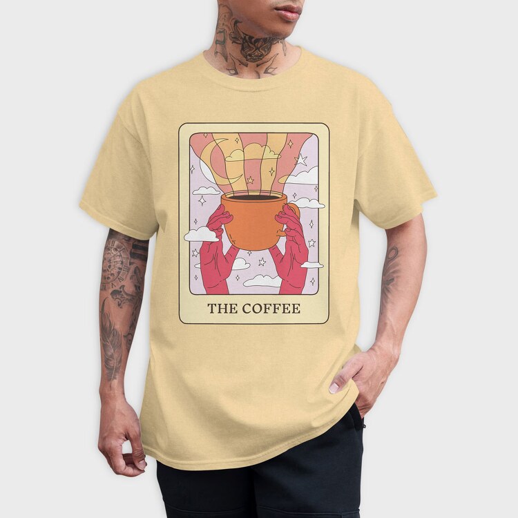 The Coffee Tarot Card, Tricou Barbati (Unisex)