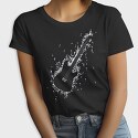 Electric Guitar Formed by Notes and Signs, Tricou Femei