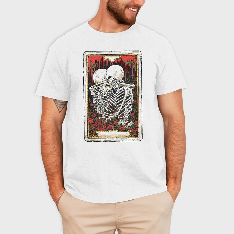 Hug Skeleton Card, Tricou Barbati (Unisex)