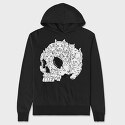 Cats Skull, Hanorac Oversize Barbati (Unisex)