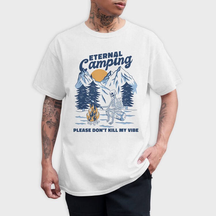 Eternal Camping Skeleton, Tricou Barbati (Unisex)