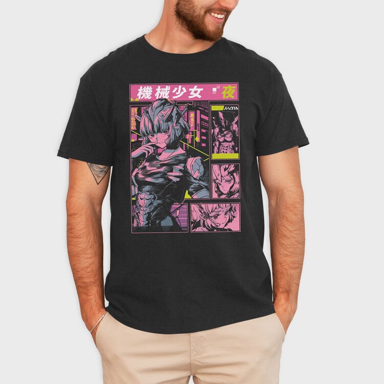 Anime Girl Robot, Tricou Barbati (Unisex)