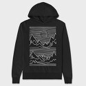 Mountains 3d, Hanorac Oversize Barbati (Unisex)
