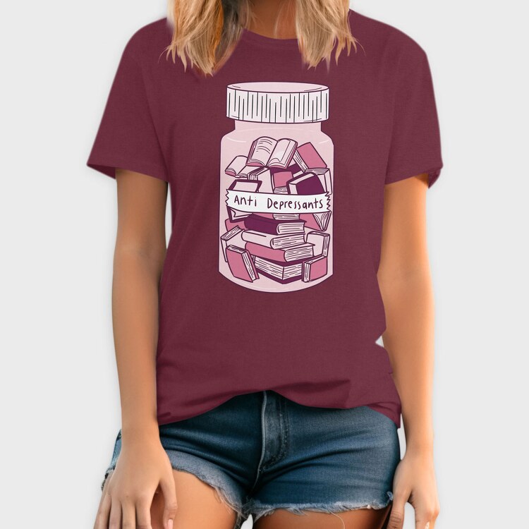 Anti Depressants Books, Tricou Barbati (Unisex)