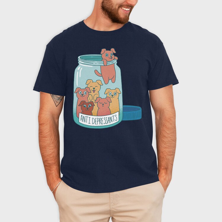 Antidepressants Dogs Jar, Tricou Barbati (Unisex)
