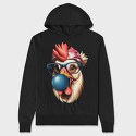 Chicken Bubblegum, Hanorac Oversize Barbati (Unisex)